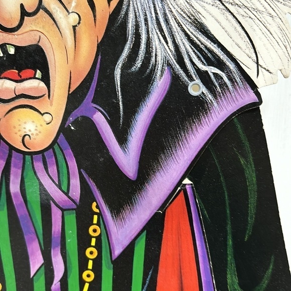 Vintage Halloween 1988 Beistle 40" Die Cut Jointed Hinged Witch Decoration - Picture 7 of 17